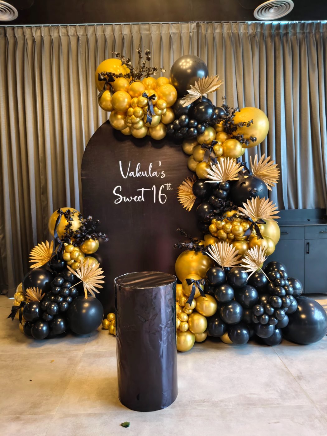 Sweet 16 celebration setup